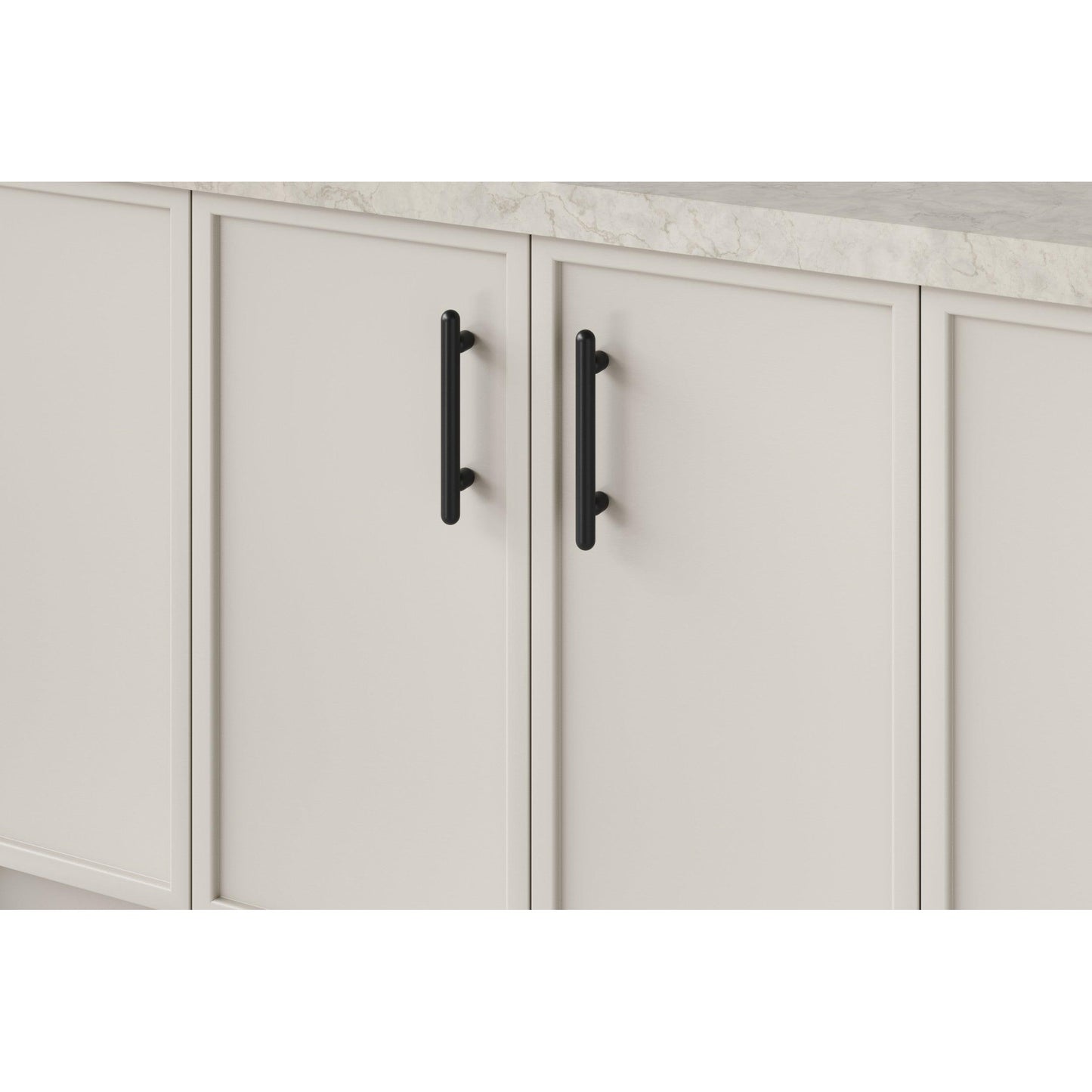Iver Cabinet Pull Puerto Matt Black CTC128mm