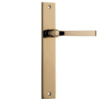 Iver Door Handle Annecy Rectangular Latch Pair Polished Brass