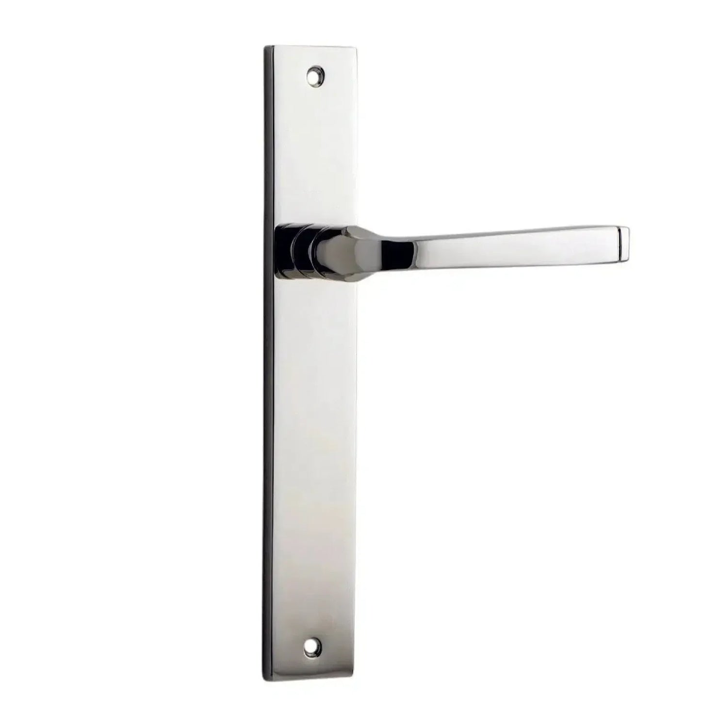 Iver Door Handle Annecy Rectangular Latch Pair Polished Nickel