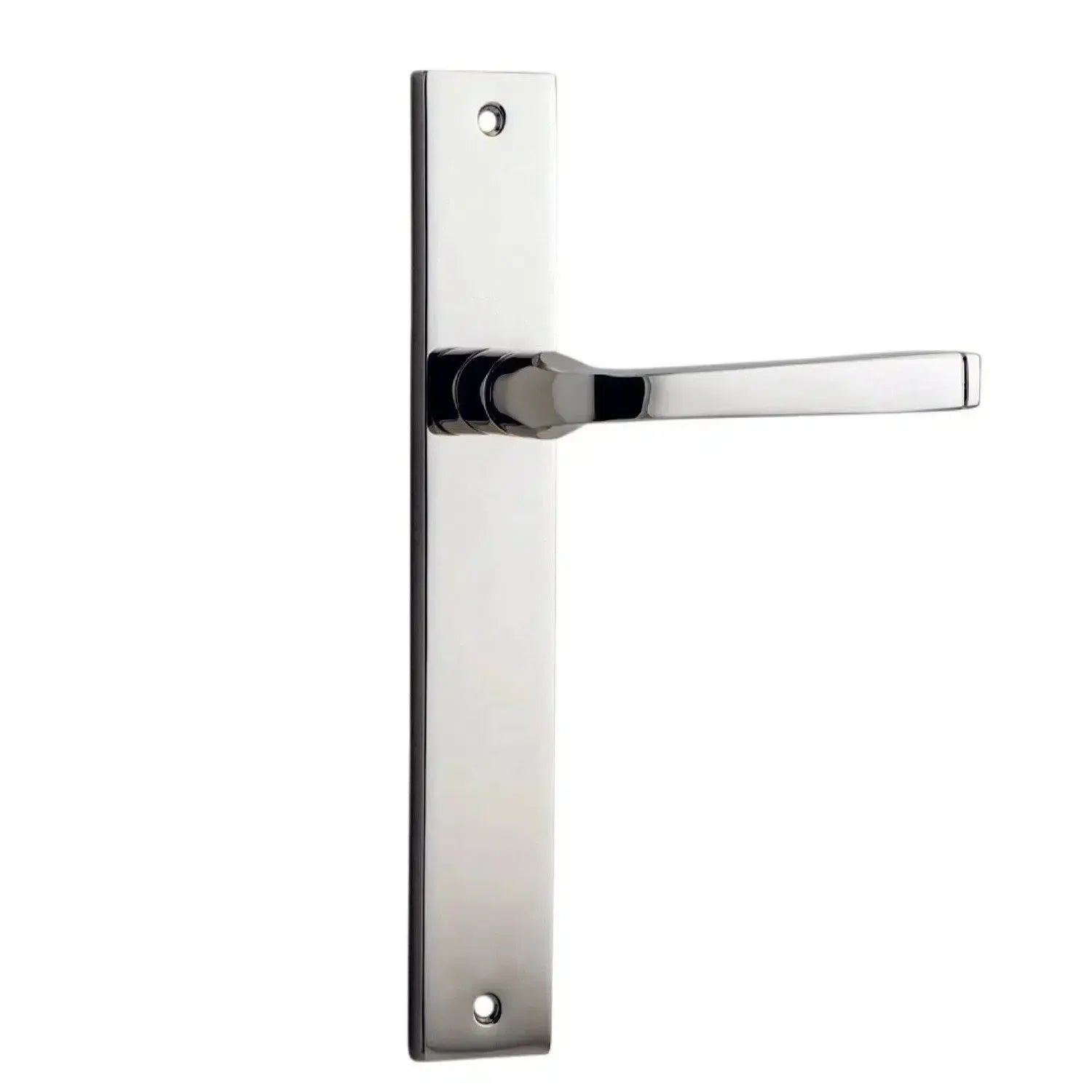 Iver Door Handle Annecy Rectangular Latch Pair Polished Nickel