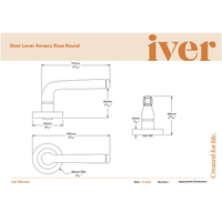 Iver Door Handle Annecy Round Rose Pair Brushed Brass