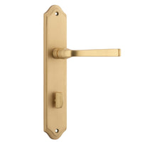 Iver Door Handle Annecy Shouldered Privacy Pair Brushed Brass