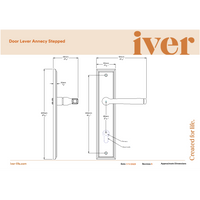 Iver Door Handle Annecy Stepped Euro Pair Polished Chrome
