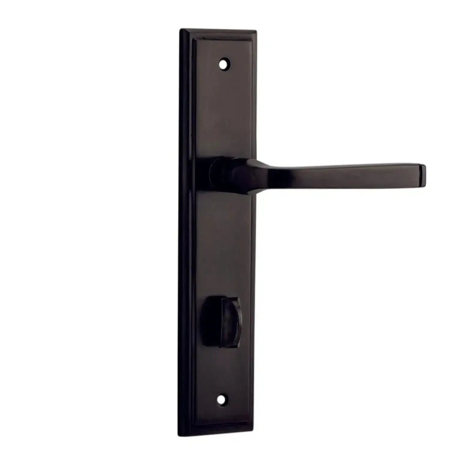 Iver Door Handle Annecy Stepped Privacy Pair Signature Brass