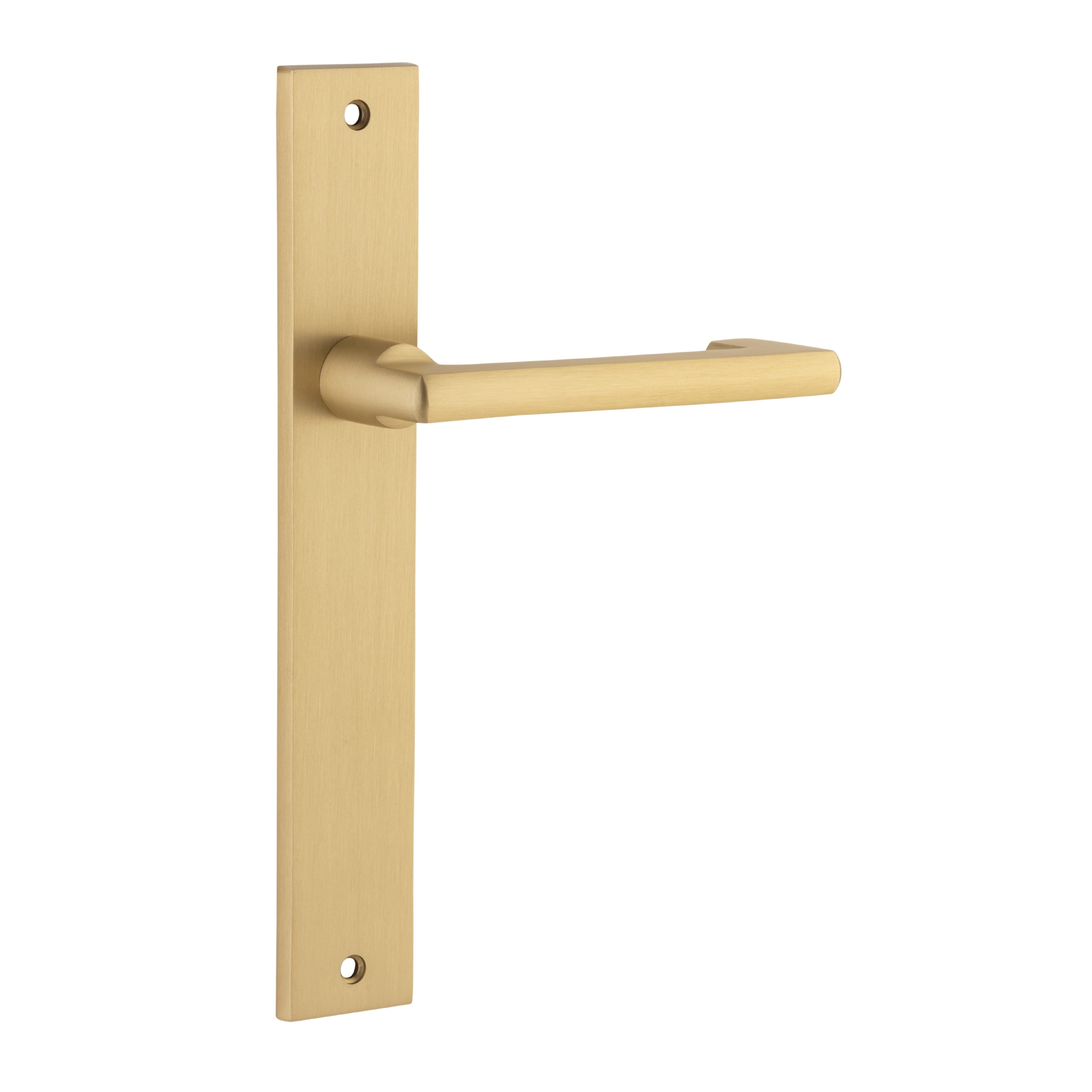 Iver Door Handle Baltimore Return Rectangular Latch Pair Brushed Brass