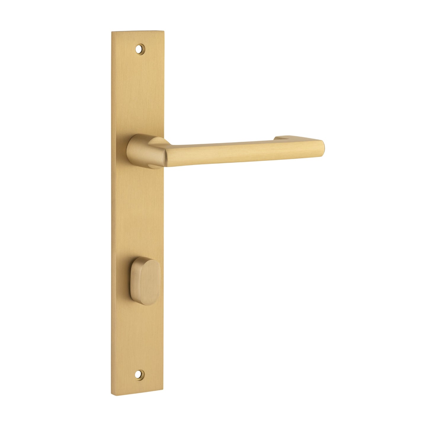 Iver Door Handle Baltimore Return Rectangular Privacy Pair Brushed Brass