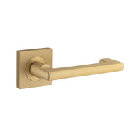 Iver Door Handle Baltimore Return Square Rose Pair Brushed Brass
