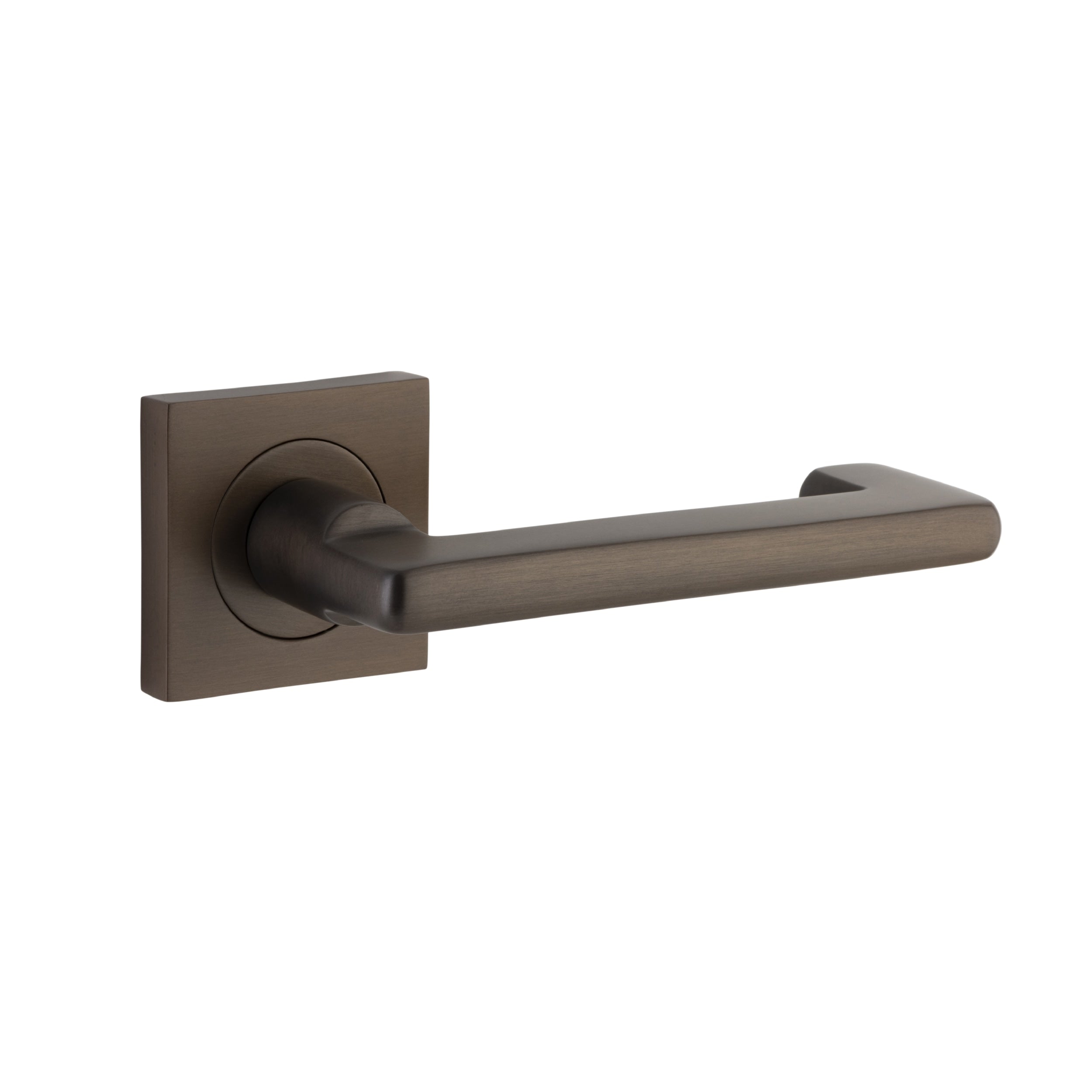 Iver Door Handle Baltimore Return Square Rose Pair Signature Brass