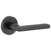 Iver Door Handle Baltimore Round Rose Pair Matt Black