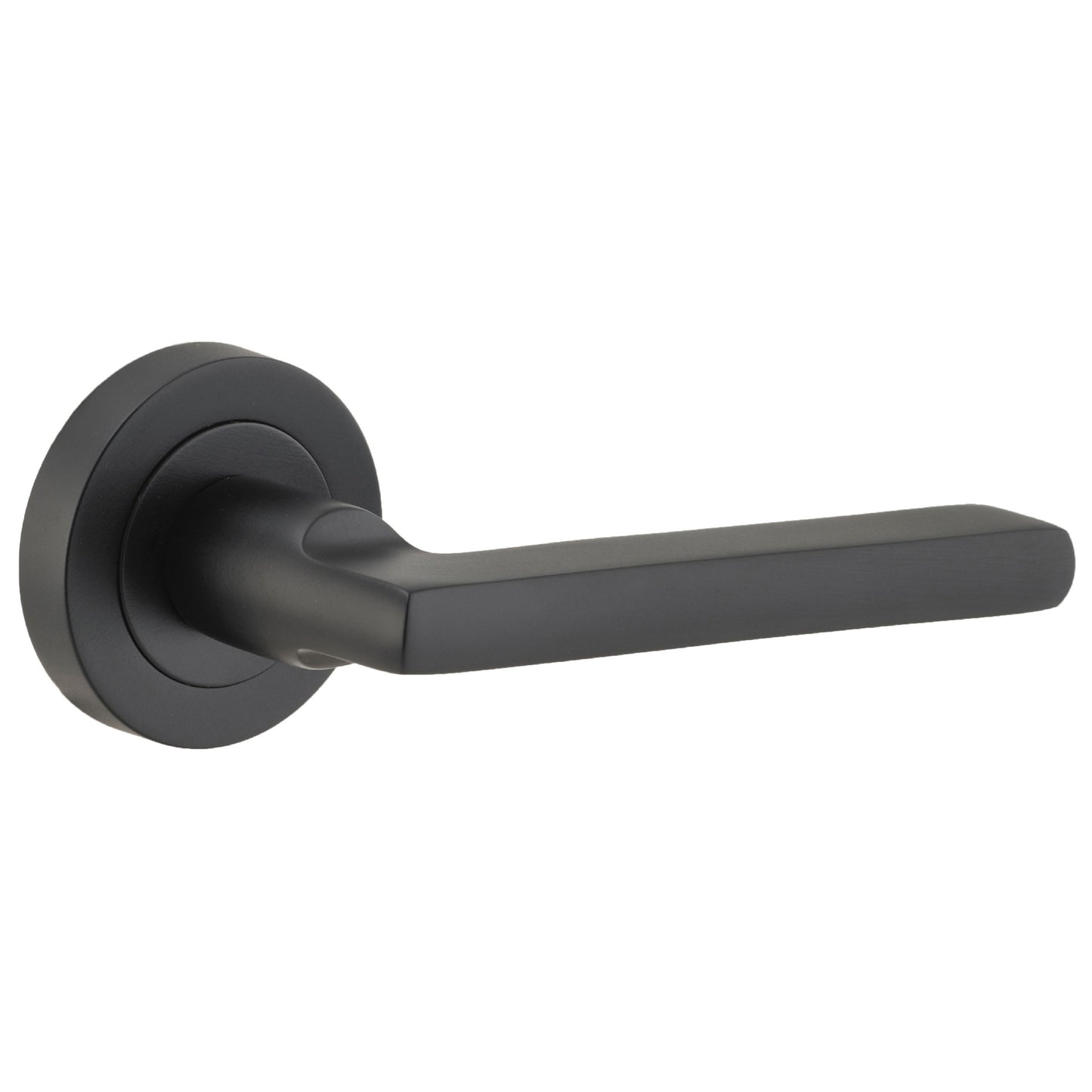 Iver Door Handle Baltimore Round Rose Pair Matt Black