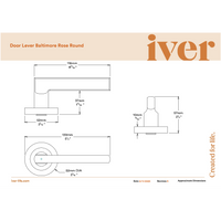 Iver Door Handle Baltimore Round Rose Pair Polished Brass