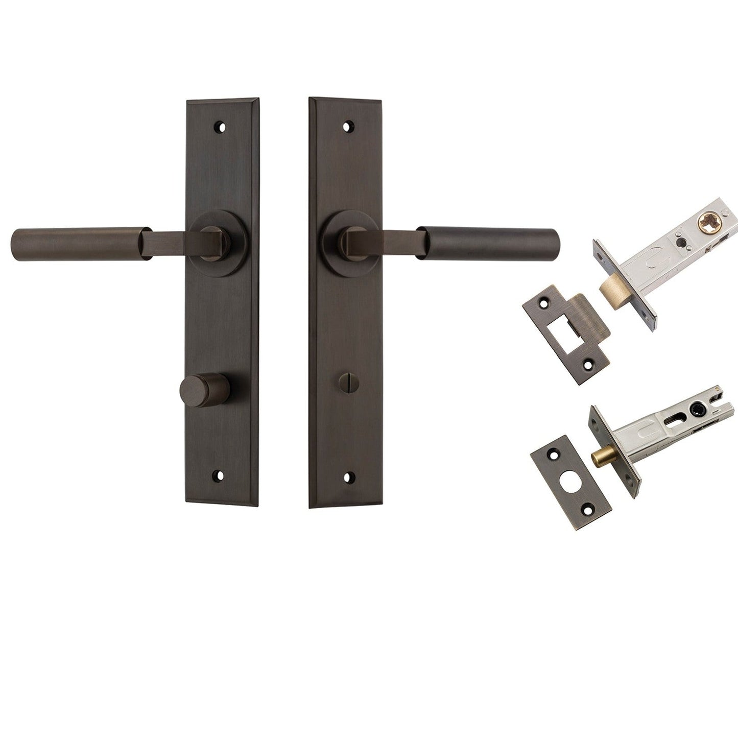 Iver Door Handle Berlin Chamfered Privacy Signature Brass Privacy Kit