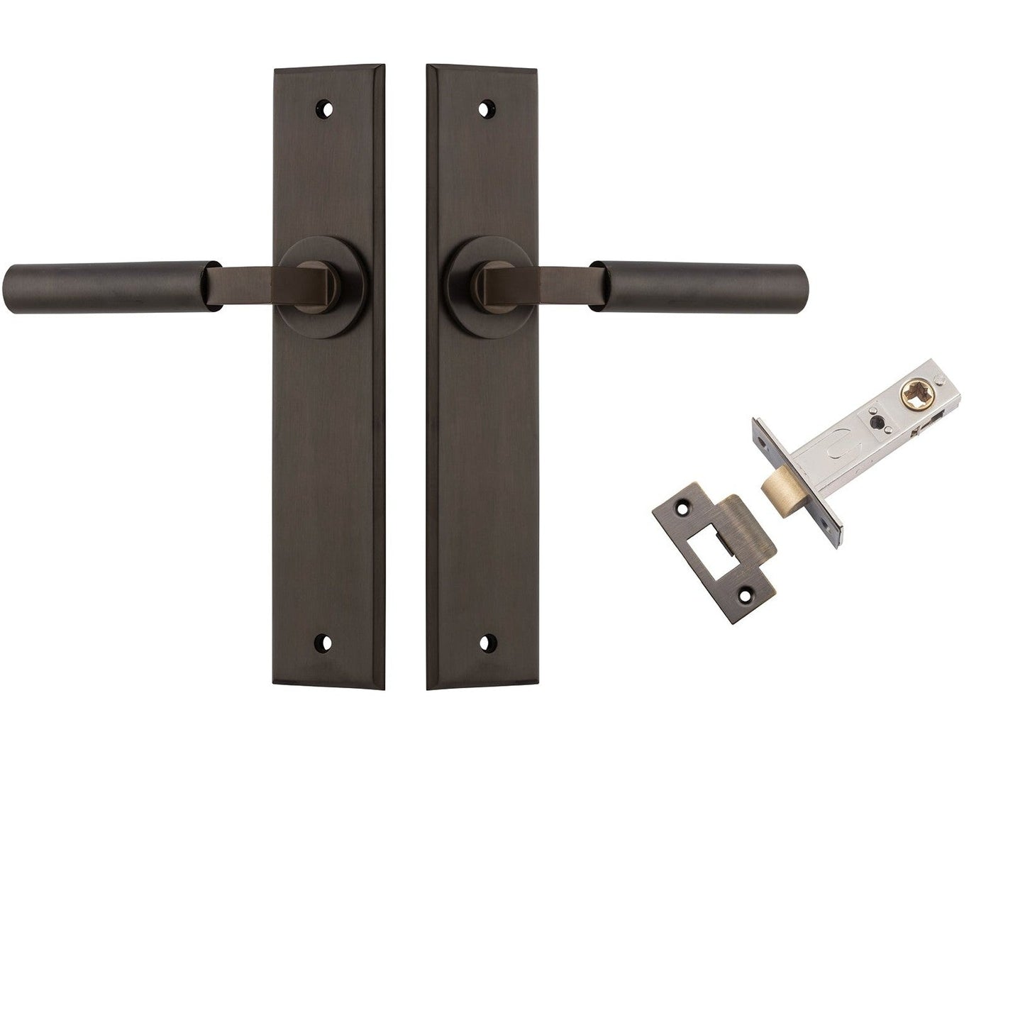 Iver Door Handle Berlin Chamfered Signature Brass Passage Kit