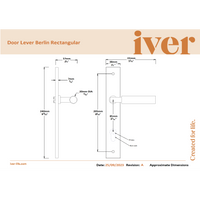 Iver Door Handle Berlin Rectangular Euro Brushed Brass