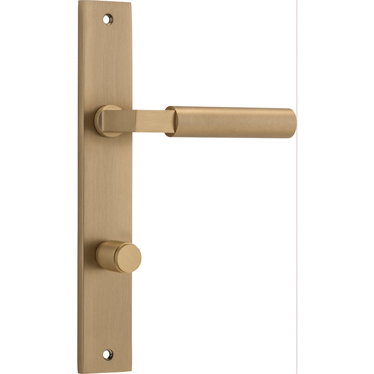 Iver Door Handle Berlin Rectangular Privacy Brushed Brass