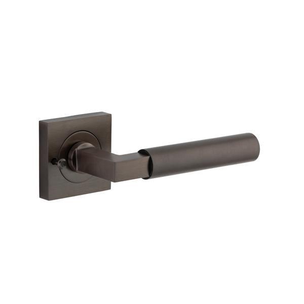 Iver Door Handle Berlin Rose Square Signature Brass Inbuilt Privacy Kit