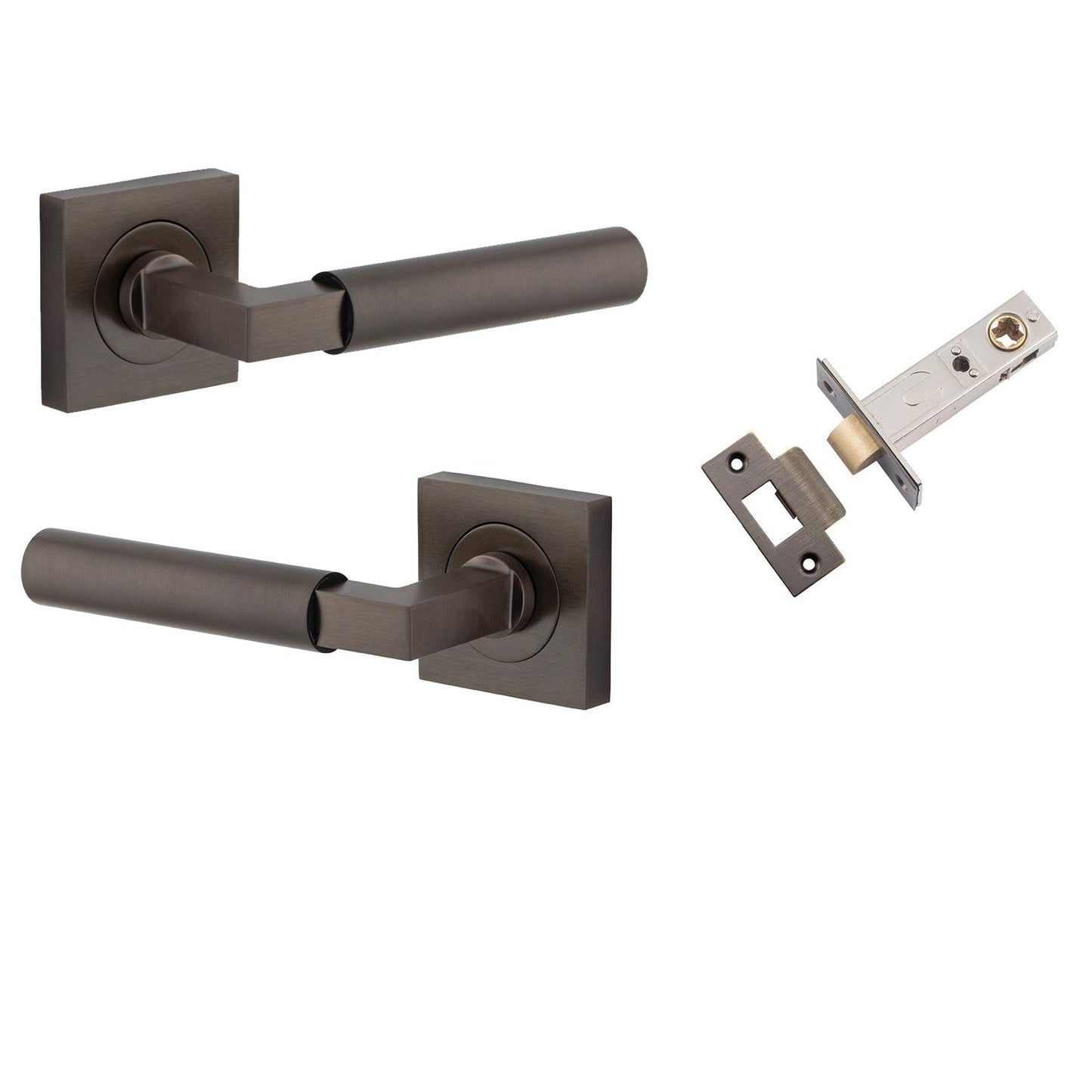 Iver Door Handle Berlin Rose Square Signature Brass Passage Kit