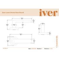 Iver Door Handle Bronte Round Rose Pair Brushed Brass