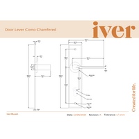 Iver Door Handle Como Chamfered Latch Brushed Chrome