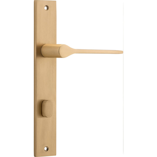 Iver Door Handle Como Rectangular Privacy Brushed Brass