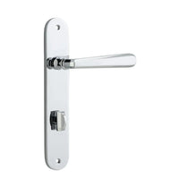Iver Door Handle Copenhagen Oval Privacy Pair Polished Chrome