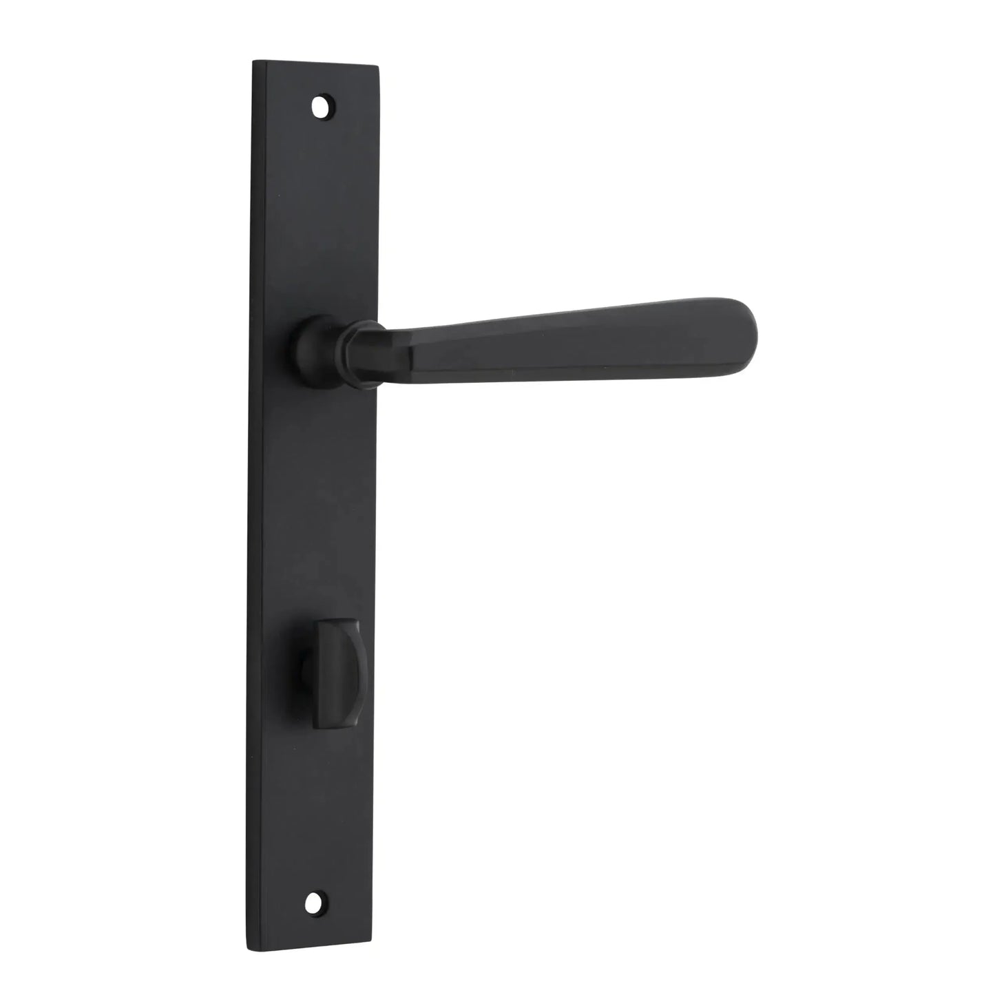 Iver Door Handle Copenhagen Rectangular Privacy Pair Matt Black