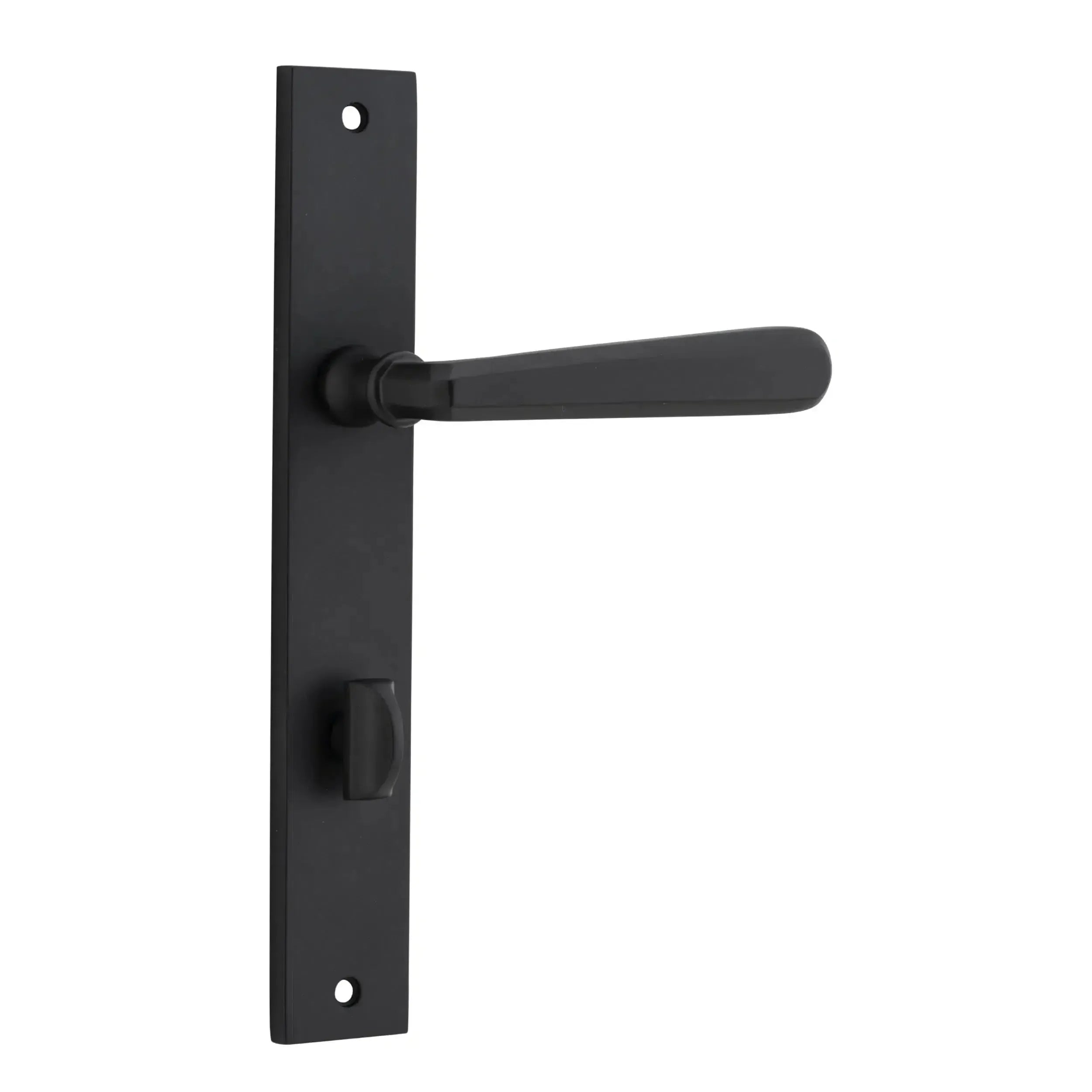 Iver Door Handle Copenhagen Rectangular Privacy Pair Matt Black