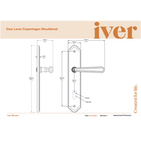 Iver Door Handle Copenhagen Shouldered Latch Pair Brushed Chrome