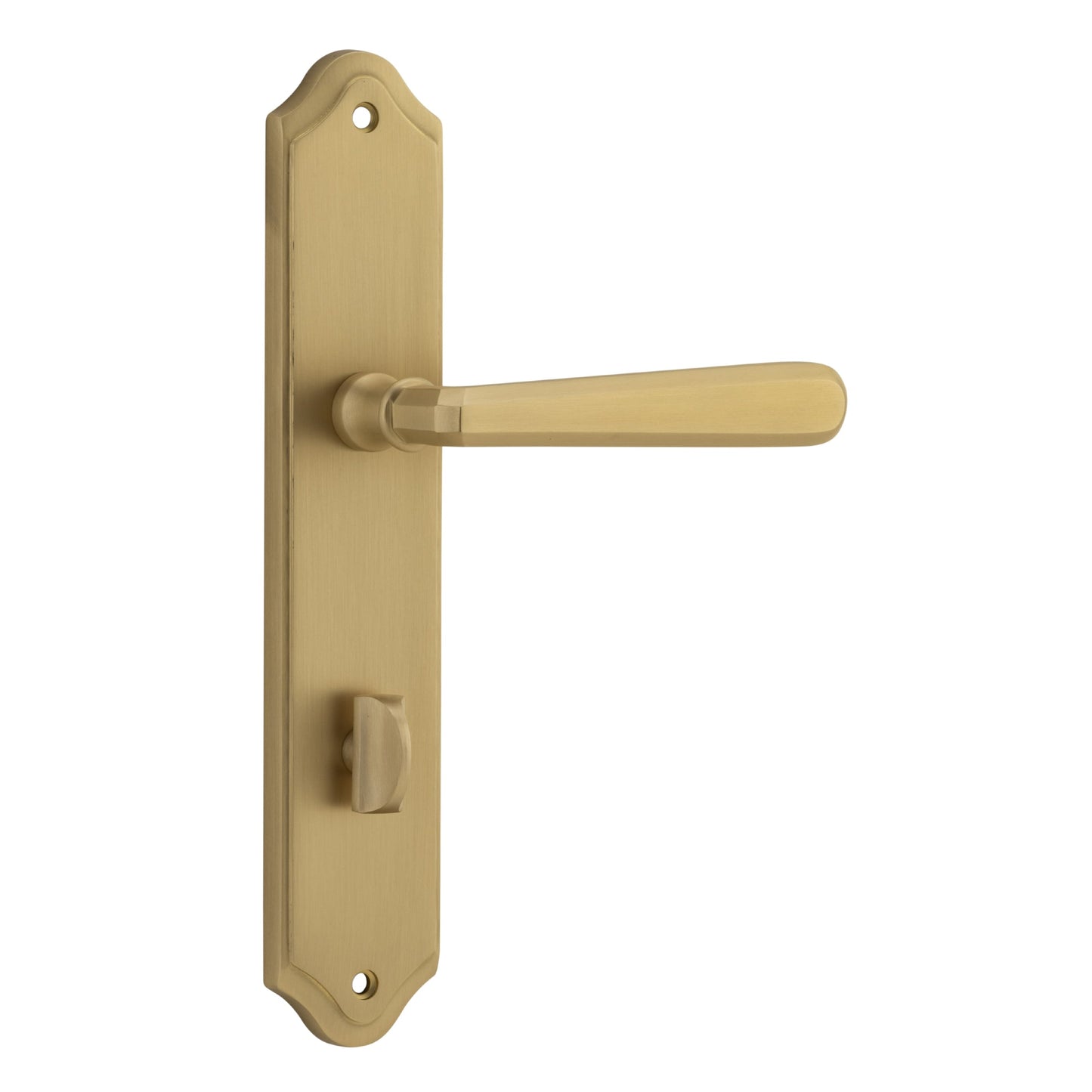 Iver Door Handle Copenhagen Shouldered Privacy Pair Brushed Brass