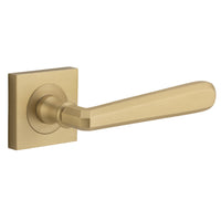Iver Door Handle Copenhagen Square Rose Pair Brushed Brass