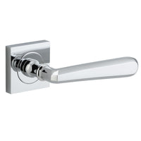 Iver Door Handle Copenhagen Square Rose Pair Polished Chrome