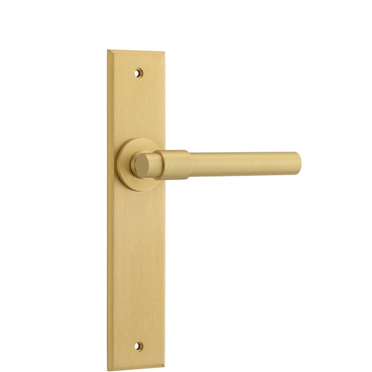 Iver Door Handle Helsinki Chamfered Latch Pair Brushed Gold PVD