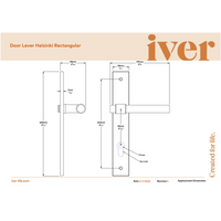 Iver Door Handle Helsinki Rectangular Euro Pair Matt Black