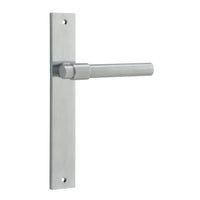 Iver Door Handle Helsinki Rectangular Latch Pair Brushed Chrome