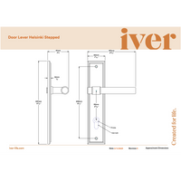 Iver Door Handle Helsinki Stepped Euro Pair Matt Black