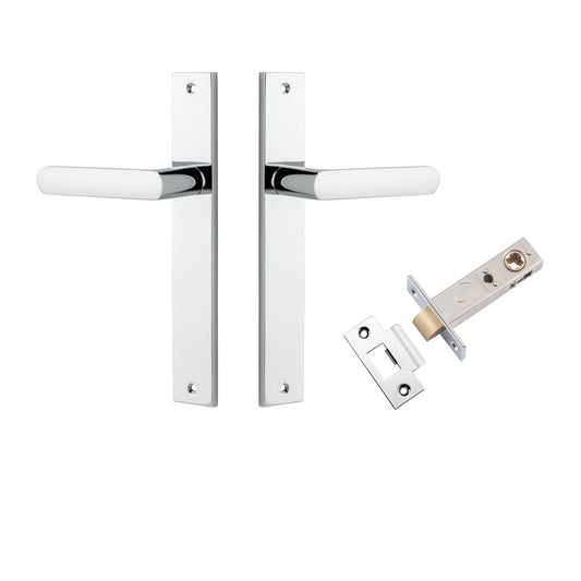 Iver Door Handle Osaka Rectangular Latch Pair Polished Chrome Passage Kit
