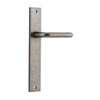 Iver Door Handle Oslo Rectangular Latch Pair Distressed Nickel