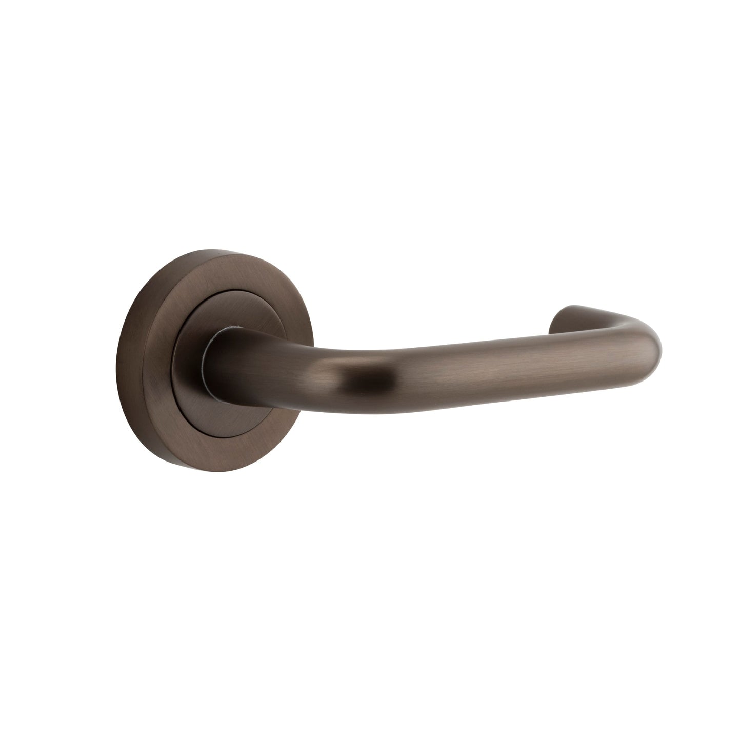 Iver Door Handle Oslo Round Rose Pair Signature Brass