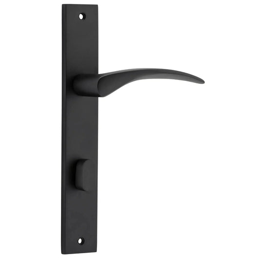 Iver Door Handle Oxford Rectangular Privacy Pair Matt Black