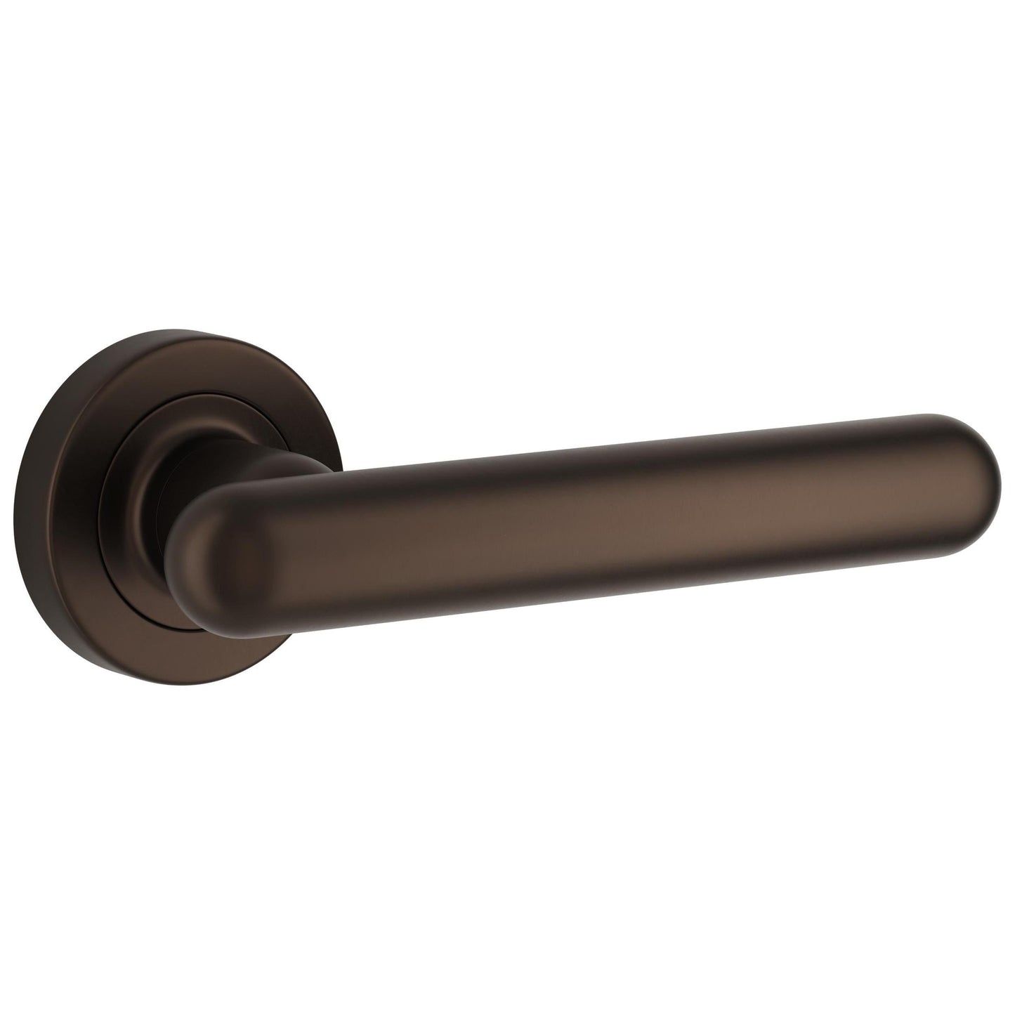Iver Door Handle Puerto Rose Round Latch Pair Signature Brass