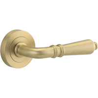 Iver Door Handle Sarlat Round Rose Pair Brushed Gold PVD