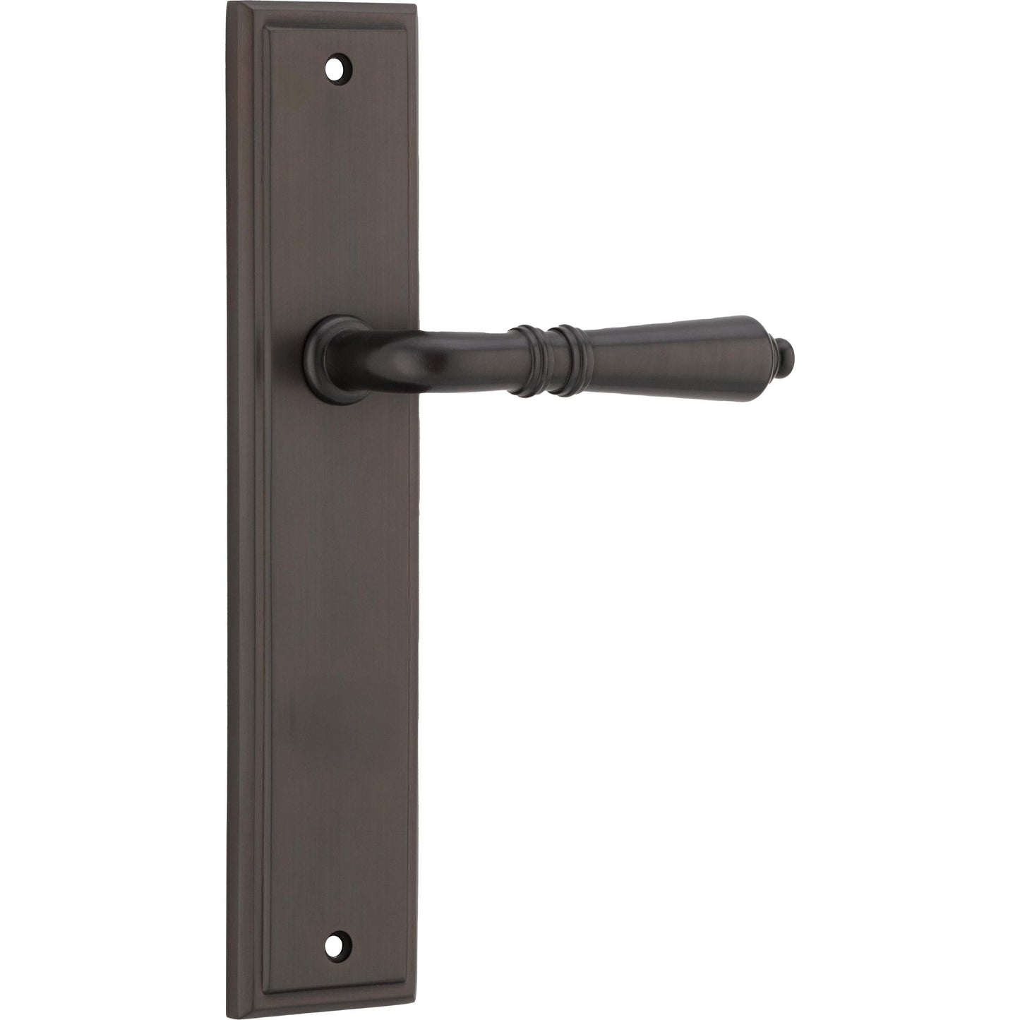 Iver Door Handle Sarlat Stepped Latch Pair Signature Brass