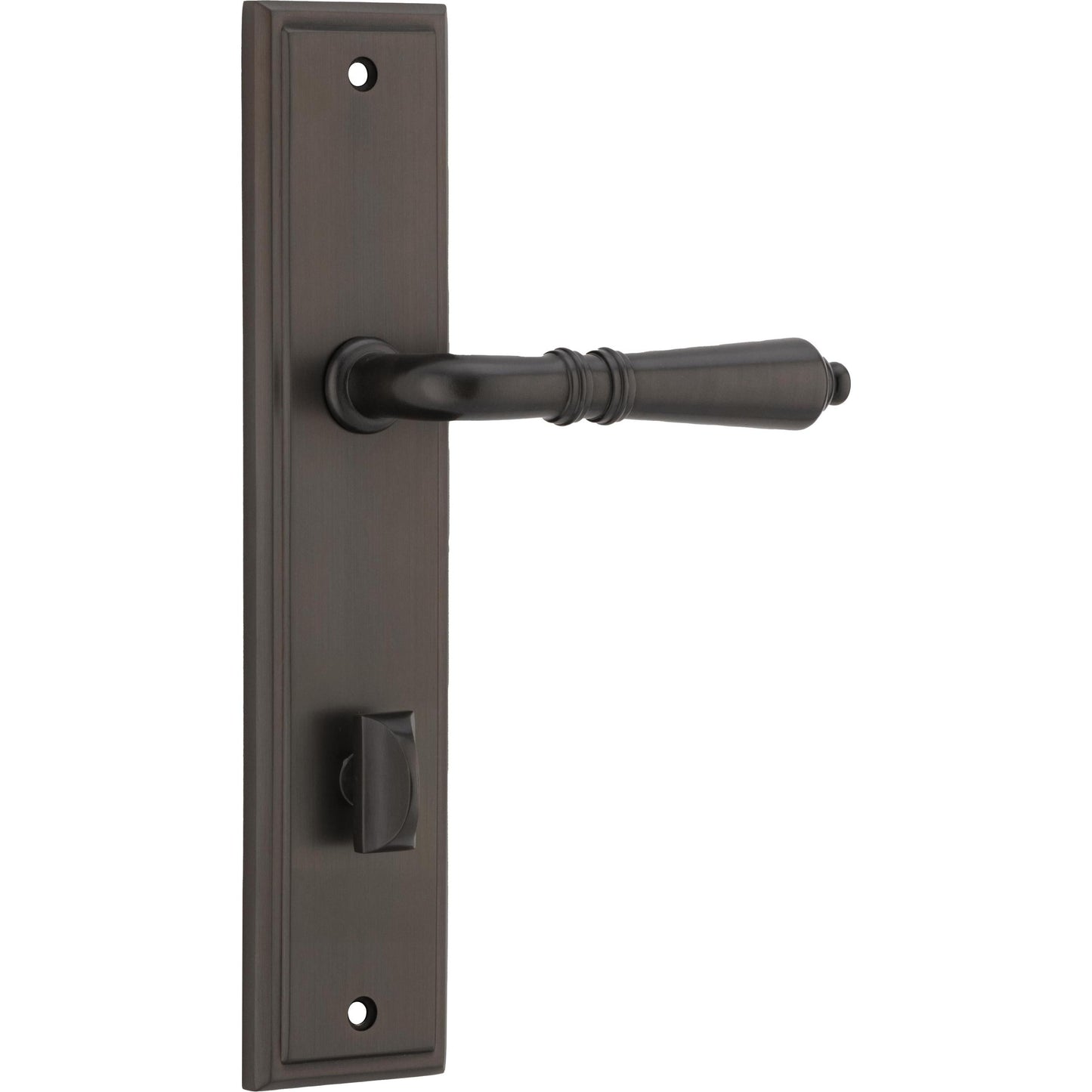 Iver Door Handle Sarlat Stepped Privacy Pair Signature Brass