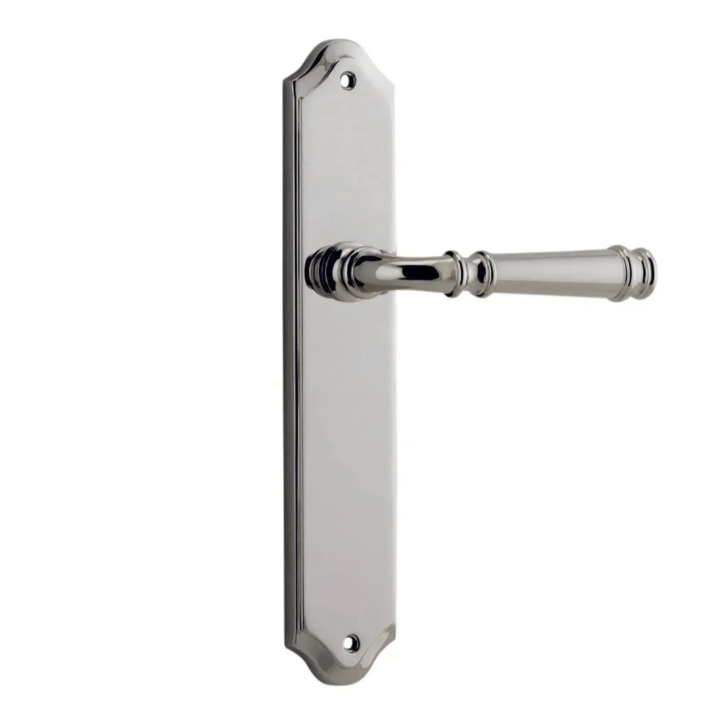 Iver Door Handle Verona Shouldered Latch Pair Polished Nickel