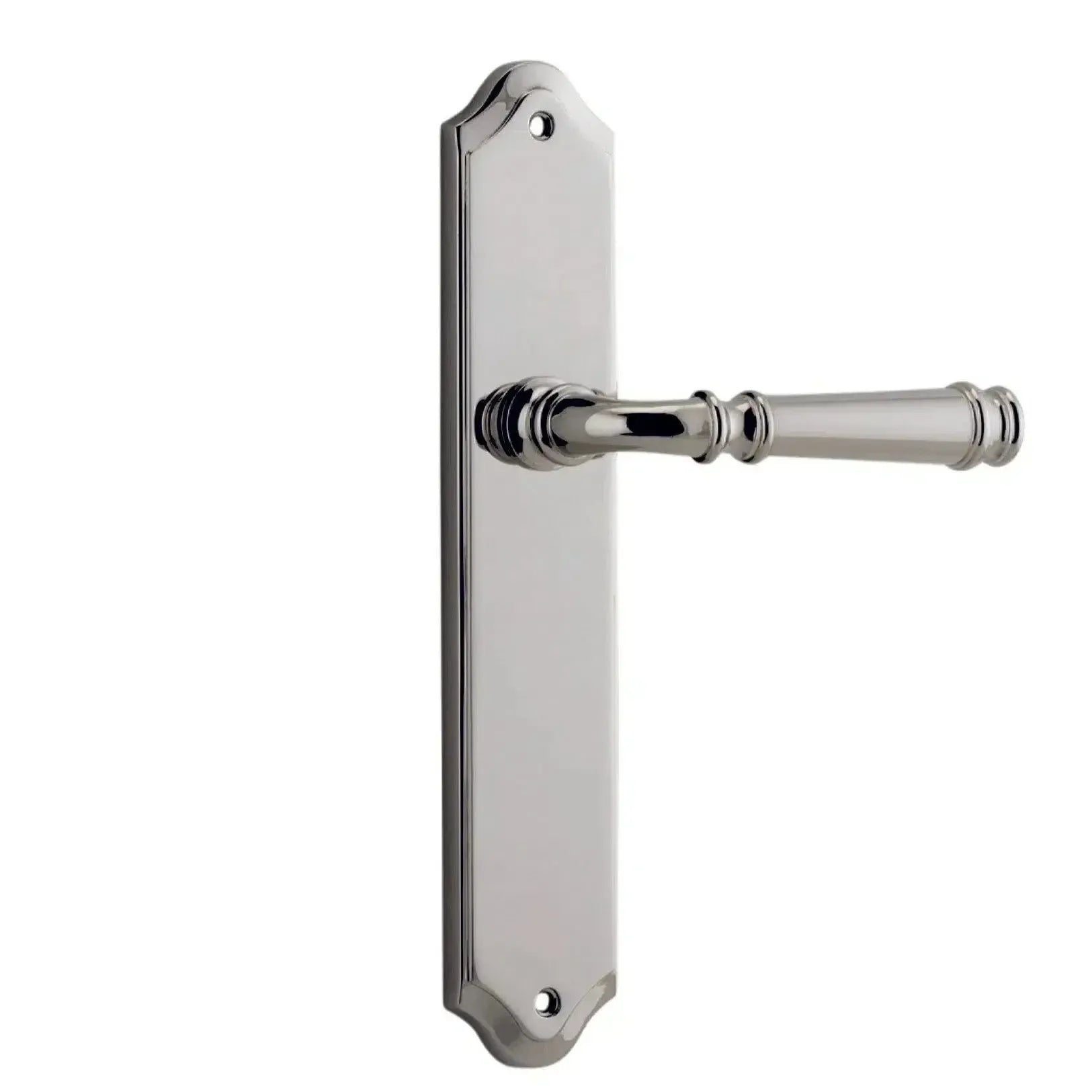 Iver Door Handle Verona Shouldered Latch Pair Polished Nickel