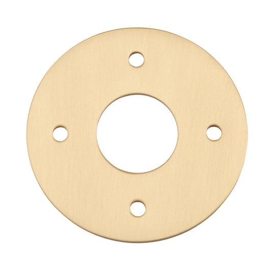 Iver Door Handles & Knobs Adaptor Plate Pair Round Rose Brushed Brass