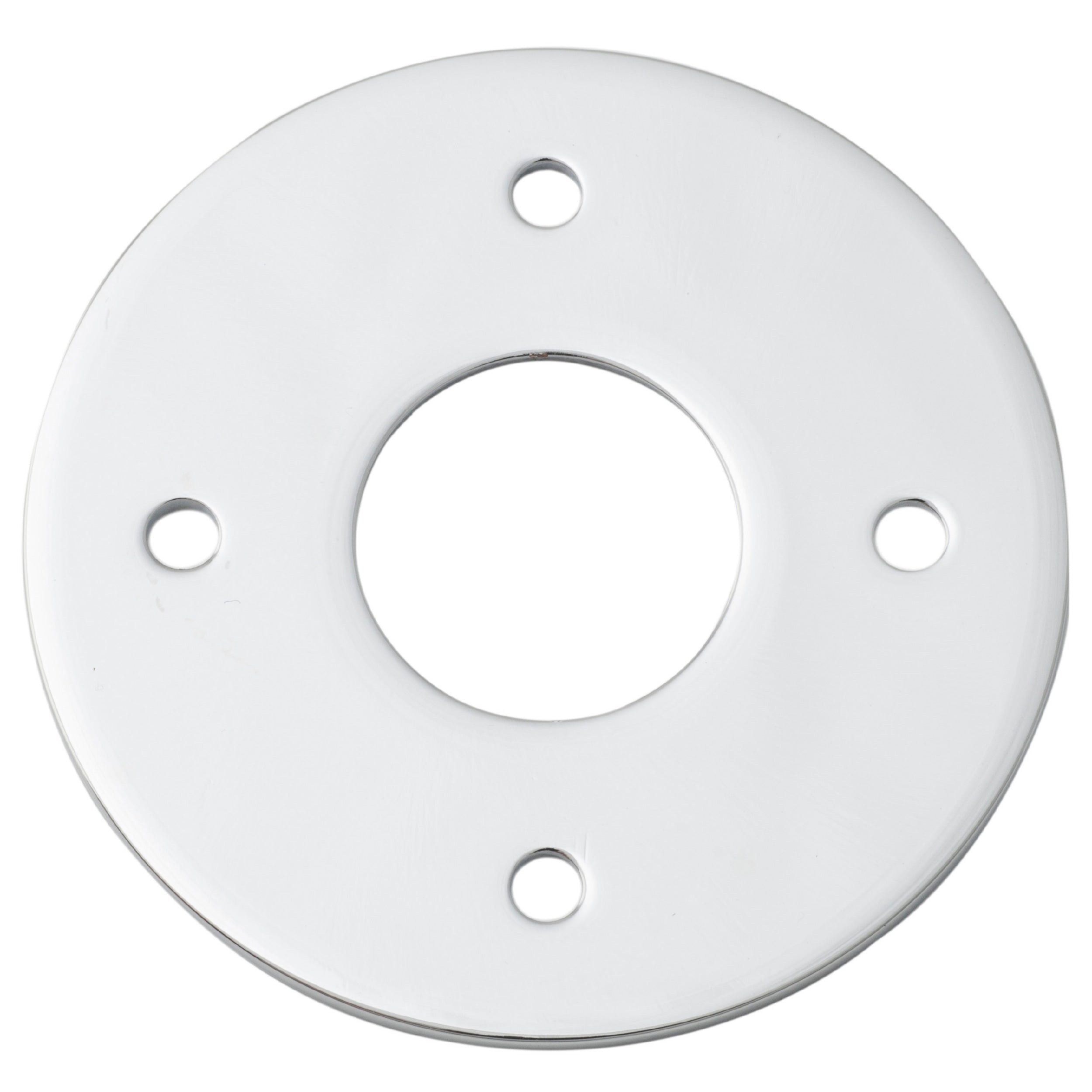 Iver Door Handles & Knobs Adaptor Plate Pair Round Rose Polished Chrome