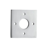 Iver Door Handles & Knobs Adaptor Plate Pair Square Rose Brushed Chrome