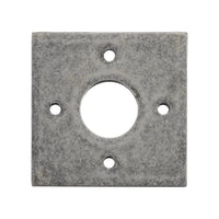 Iver Door Handles & Knobs Adaptor Plate Pair Square Rose Distressed Nickel