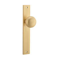 Iver Door Knob Cambridge Rectangular Latch Pair Brushed Brass